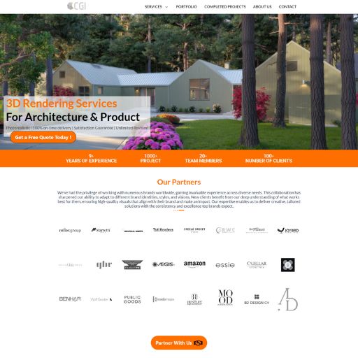 3D rendering Service website